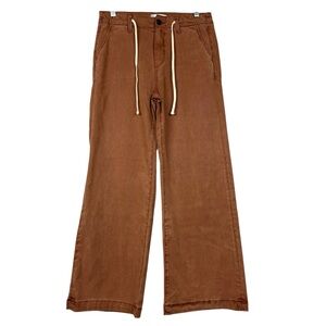 Paige Carly Terracotta Drawstring Wide Leg Pants